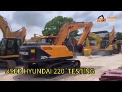 Cummins Motor Excavator Digger Hyundai 220-9s 5-10 metri Altezza di scarico Buone condizioni 50 tonnellate Peso operativo